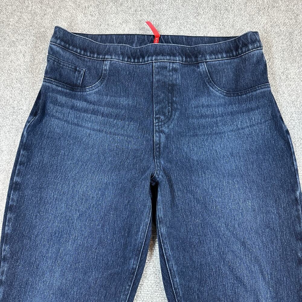 Spanx Womens XL Jeans Blue Denim Dark Wash Skinny Jegging High Rise Pull On - Picture 3 of 12